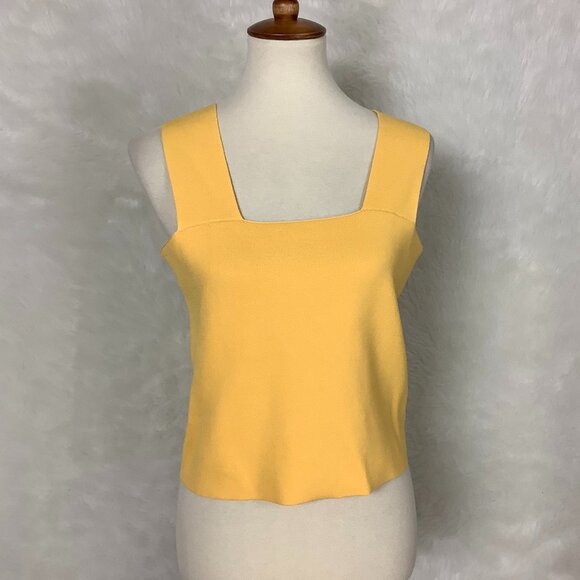House of Harlow 1960 Tops - House of Harlow 1960 Yellow Knit Sleeveless Top NWT L